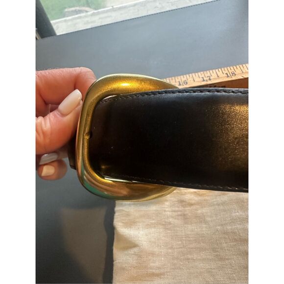 Coach Sienna 3918 Black Leather Belt Brass Buckle small main image 5